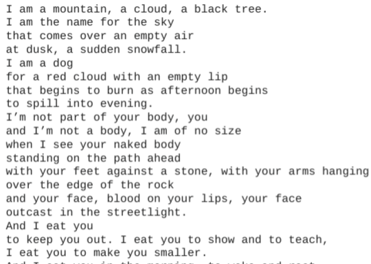 Screenshot of poem.